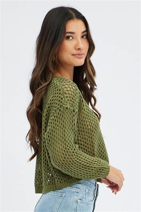 ally fashion jumpers|Ally Fashion olive cable knit jumper Long sleeve and .